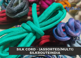 Silk Cord Assorted Color | Cording Silk Yarn Multi | Multicolored Cording Yarn | Recycled Yarn - SilkRouteIndia - One Pound