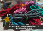 Silk Cord Assorted Color | Cording Silk Yarn Multi | Multicolored Cording Yarn | Recycled Yarn - SilkRouteIndia - One Pound