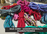 Silk Cord Assorted Color | Cording Silk Yarn Multi | Multicolored Cording Yarn | Recycled Yarn - SilkRouteIndia - One Pound