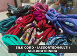 Silk Cord Assorted Color | Cording Silk Yarn Multi | Multicolored Cording Yarn | Recycled Yarn - SilkRouteIndia - One Pound