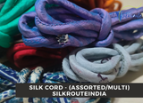 Silk Cord Assorted Color | Cording Silk Yarn Multi | Multicolored Cording Yarn | Recycled Yarn - SilkRouteIndia - One Pound