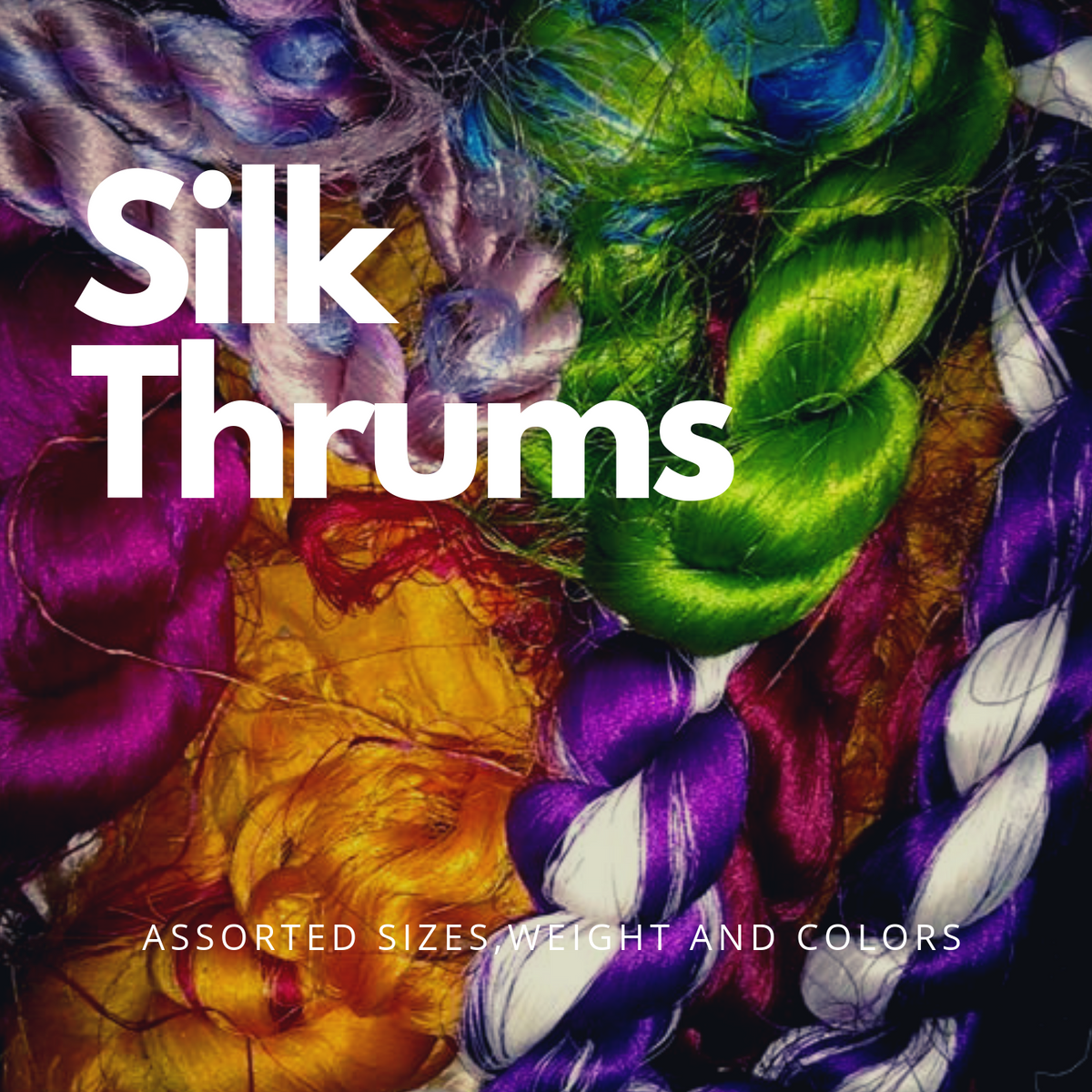 Colorful sari silk thrums, close-up of texture - silk-routeindia