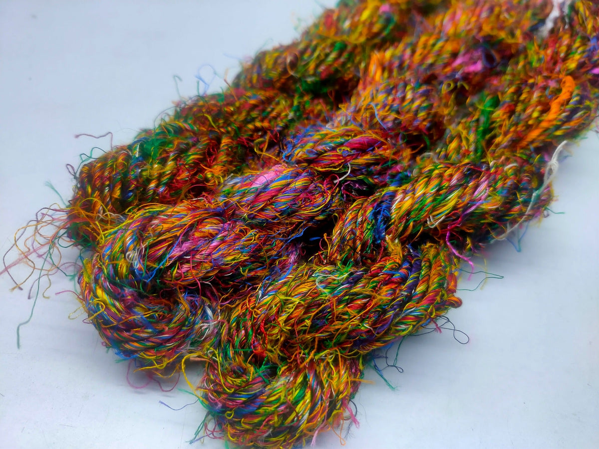 Banana Yarn Prime Festival Multi hand spun viscose rayon yarn