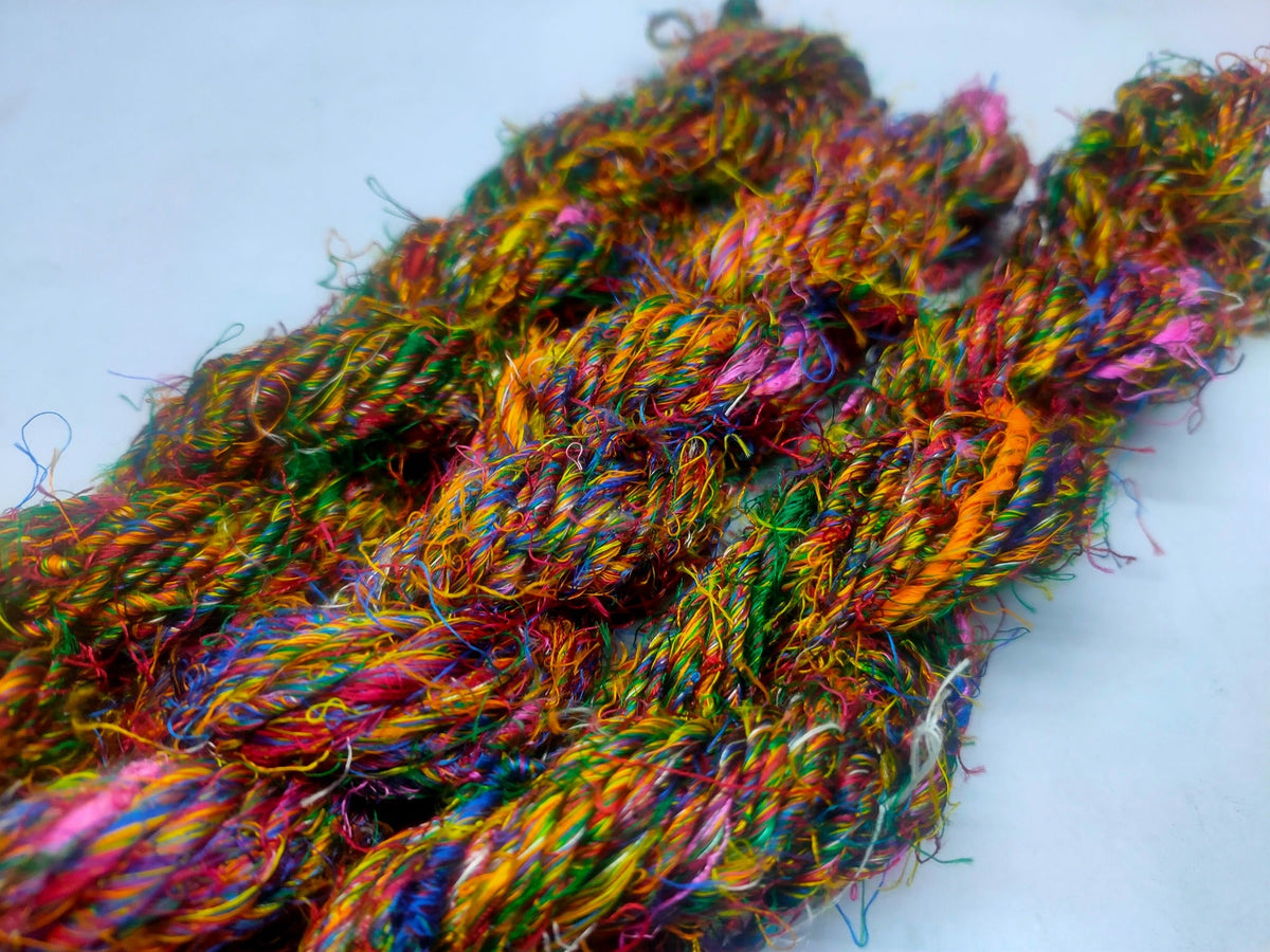 Banana Yarn Prime Festival Multi hand spun viscose rayon yarn