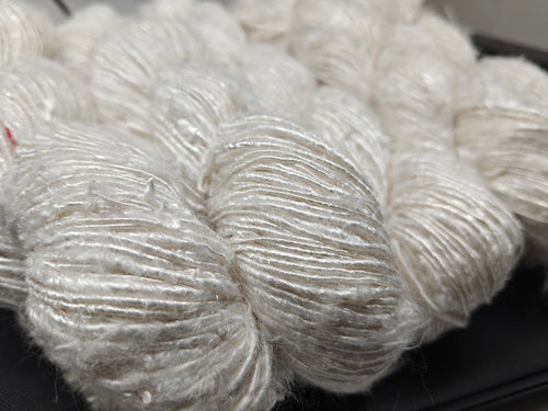 Banana Yarn Prime White hand spun viscose rayon yarn