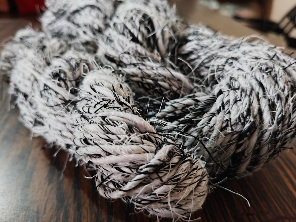 Banana Yarn Regular Zebra hand spun viscose yarn skeins photo 1