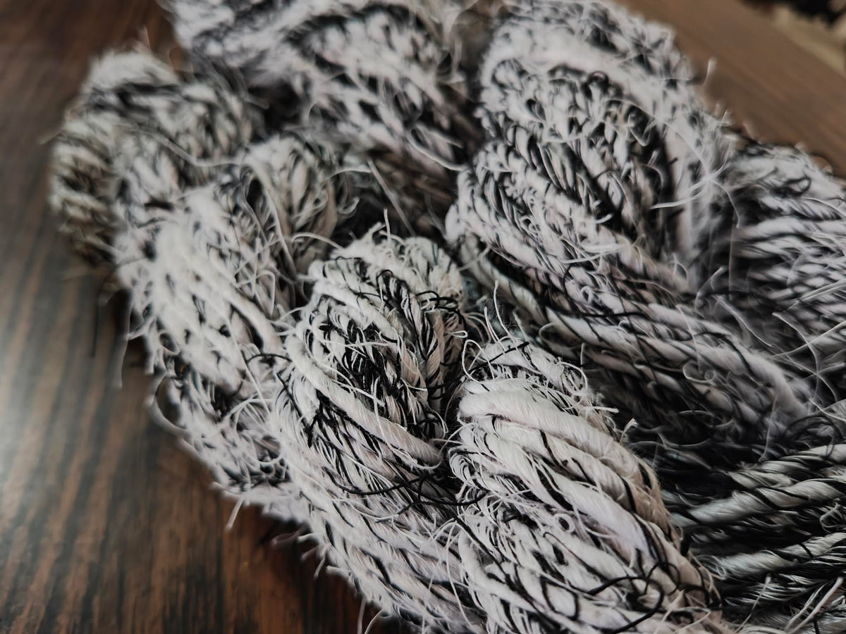 Banana Yarn Regular Zebra hand spun viscose yarn skeins photo 4