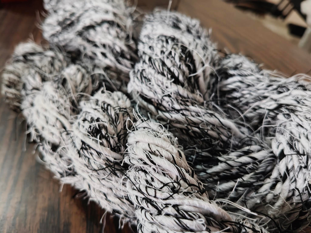 Banana Yarn Regular Zebra hand spun viscose yarn skeins photo 6