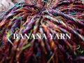 Multicolor banana fiber yarn 1 - hand-spun yarn for knitting and crochet