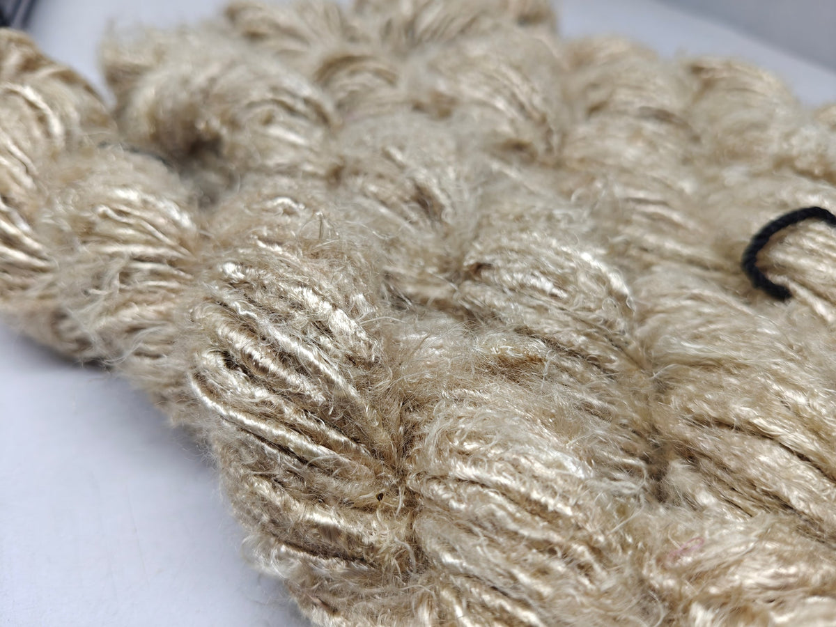 Banana yarn in Biscuit for weaving and crochet - silk-routeindia