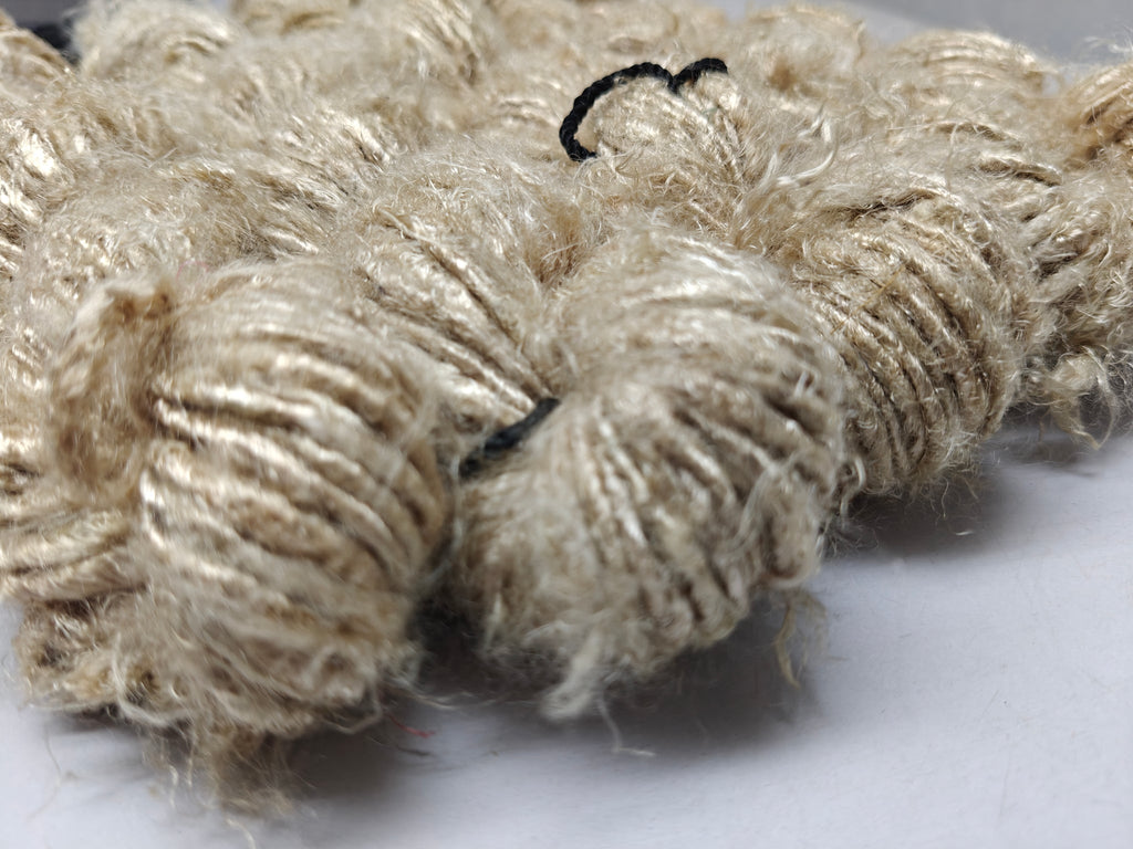 Biscuit banana fiber yarn 3 - hand-spun yarn for knitting and crochet