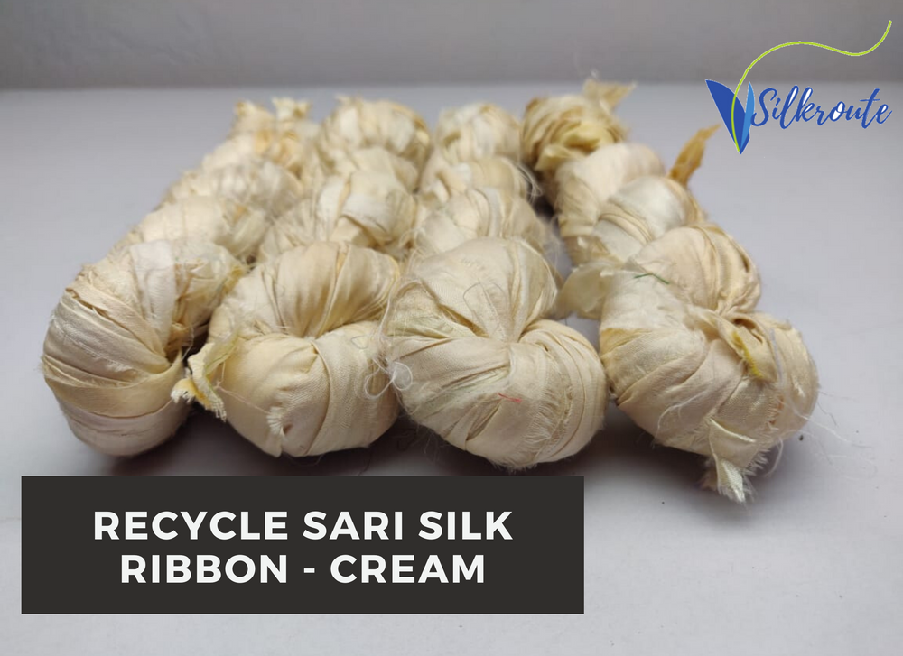 Recycled Sari Silk Ribbon