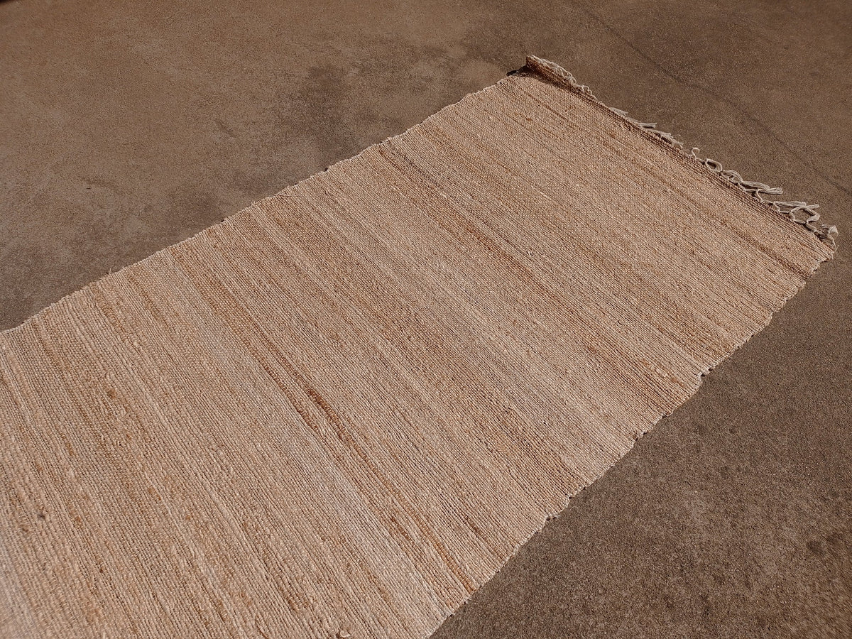 Banana fiber yoga mat, rolled detail - silk-routeindia