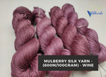 Mulberry Silk Yarn - 600M/100Gram - Wine - SilkRouteIndia