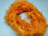 Linen Fuzzy Ribbon - Orange - SilkRouteIndia