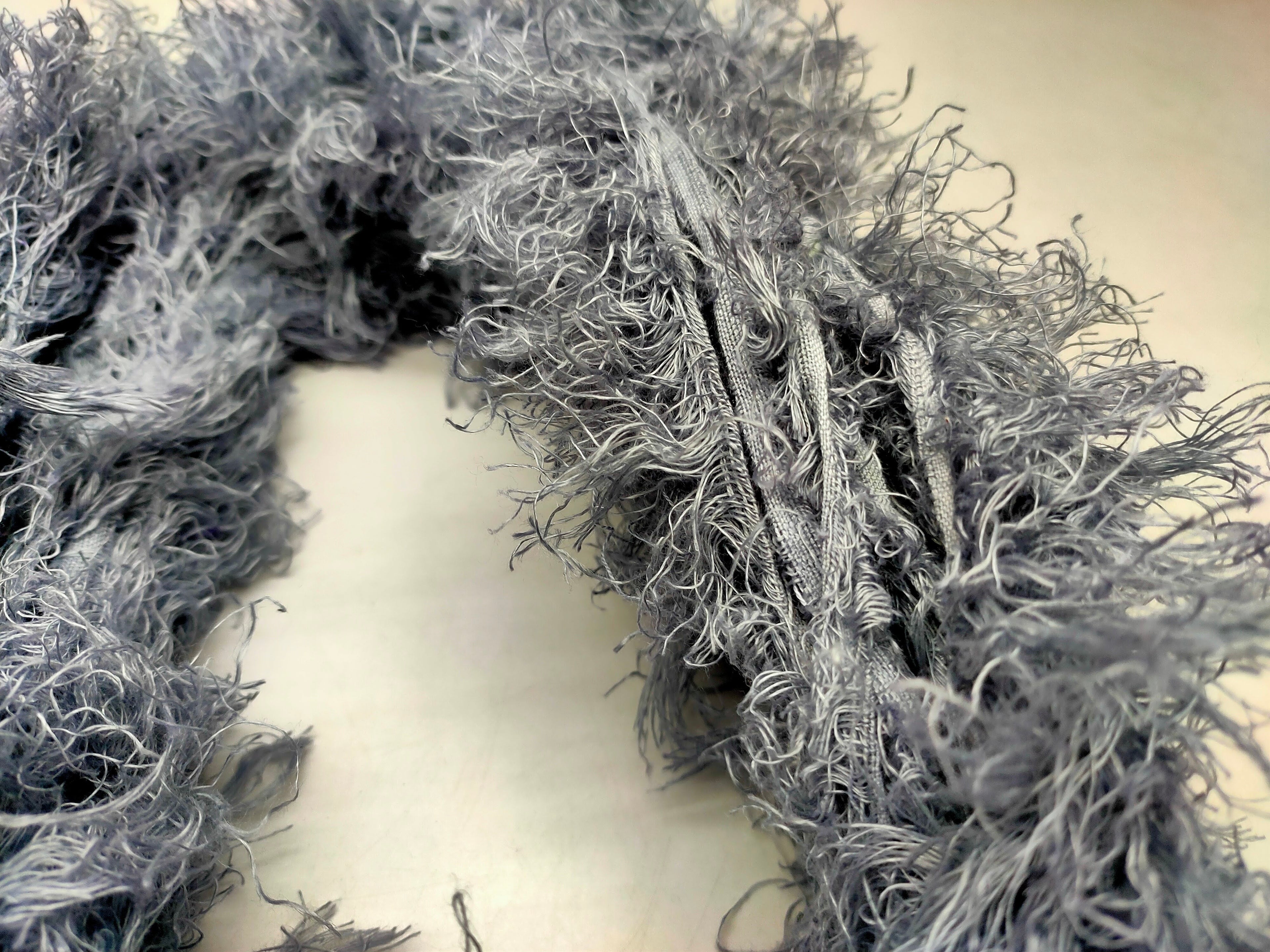 Linen Fuzzy Ribbon - Rico Metal - SilkRouteIndia