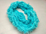 Linen Fuzzy Ribbon - Sea Blue - SilkRouteIndia