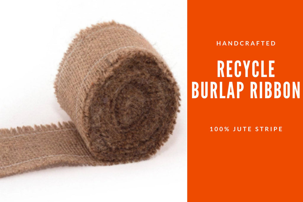 Burlap Ribbon - 1 inches Wide - SilkRouteIndia