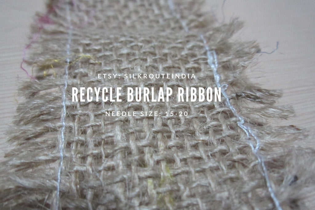 Burlap Ribbon - 1 inches Wide - SilkRouteIndia