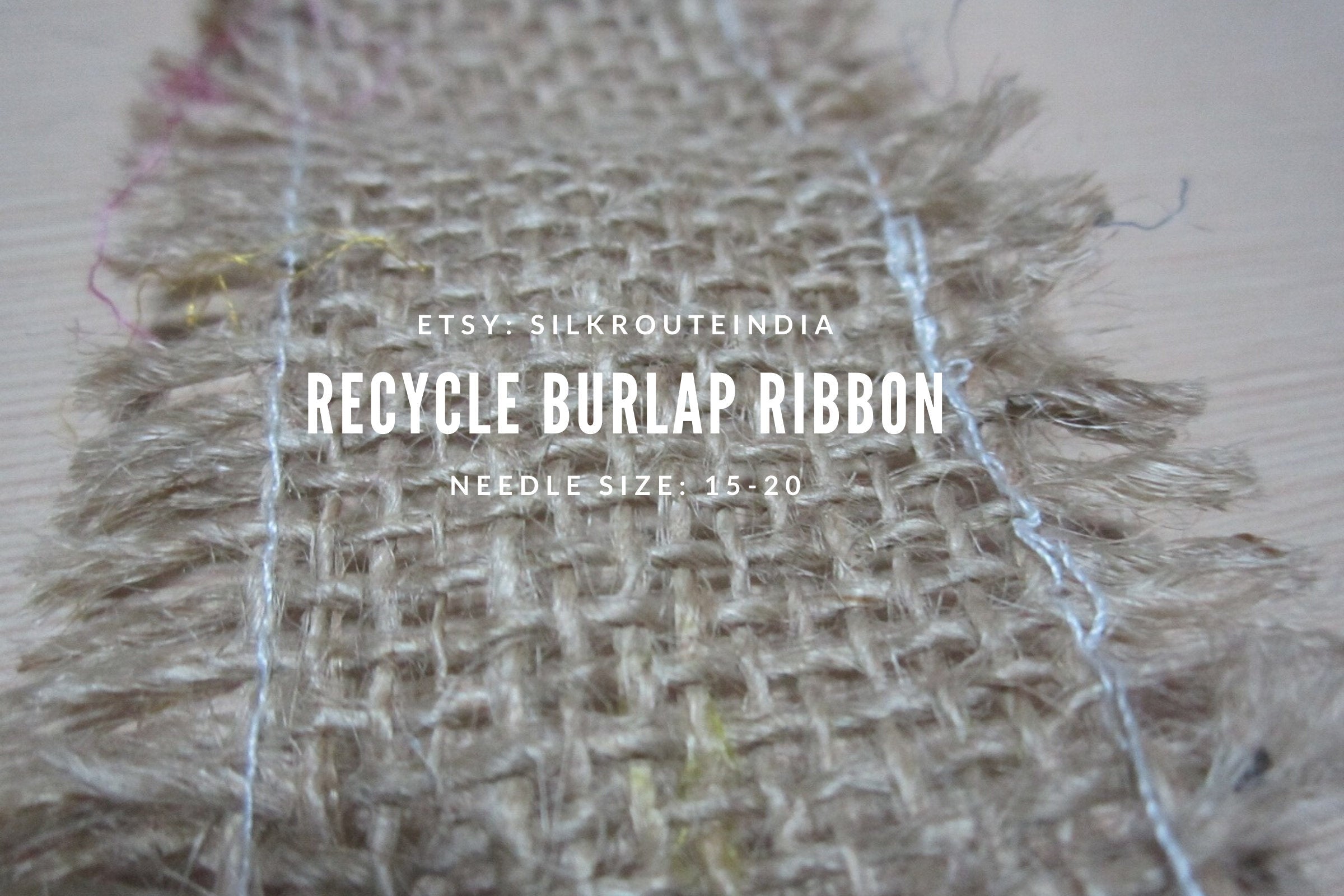 Burlap Ribbon - 1 inches Wide - SilkRouteIndia